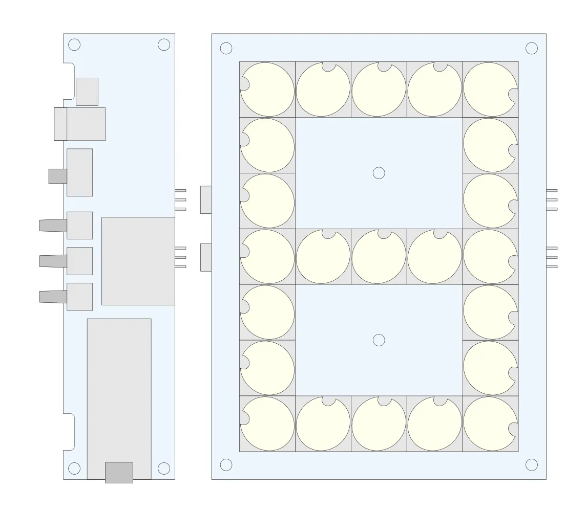 Flip-disc Arduino #1 Controller Example Diagram