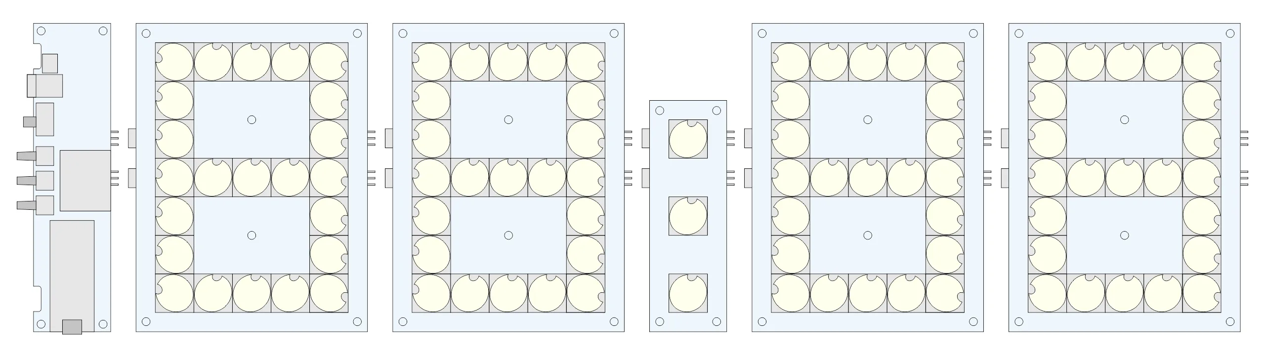 Flip-disc Arduino #1 Controller Example Diagram