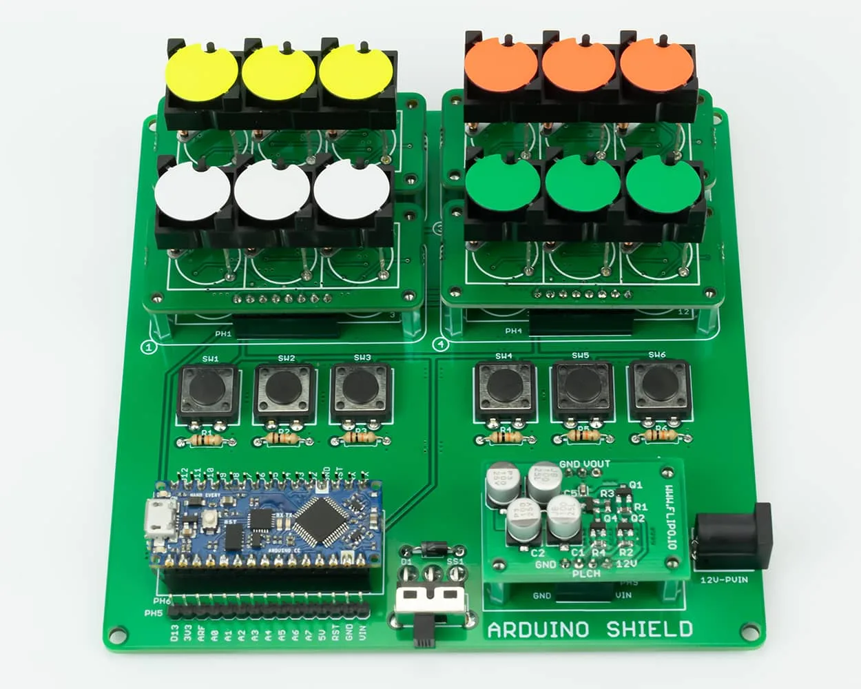Arduino Shield 4x1x3 Flip-disc Display